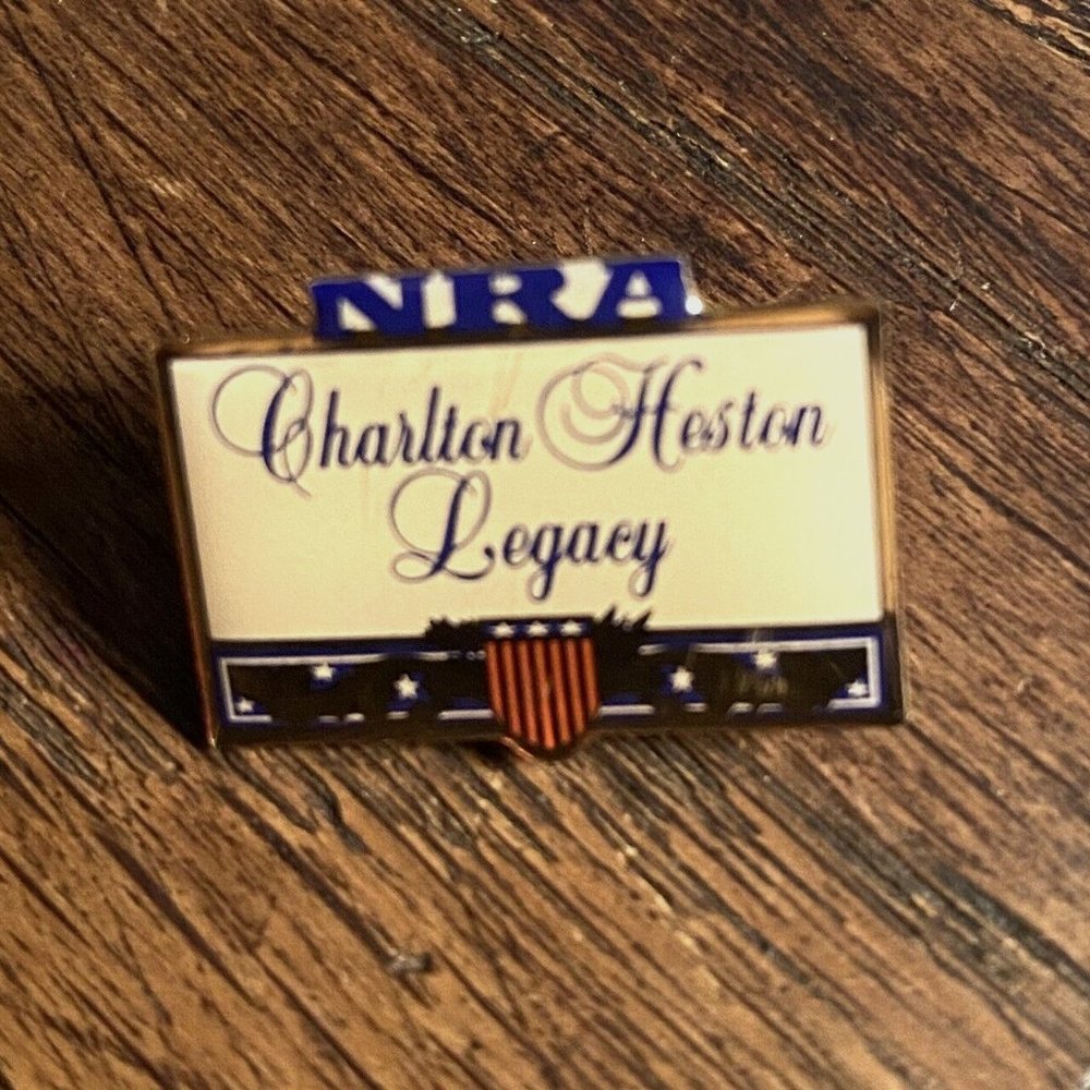 Details about  NRA National Rifle Association Charlton Heston Legacy Pin